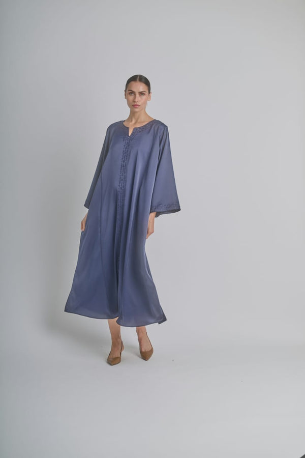 Royal Allure – Navy Blue Kaftan